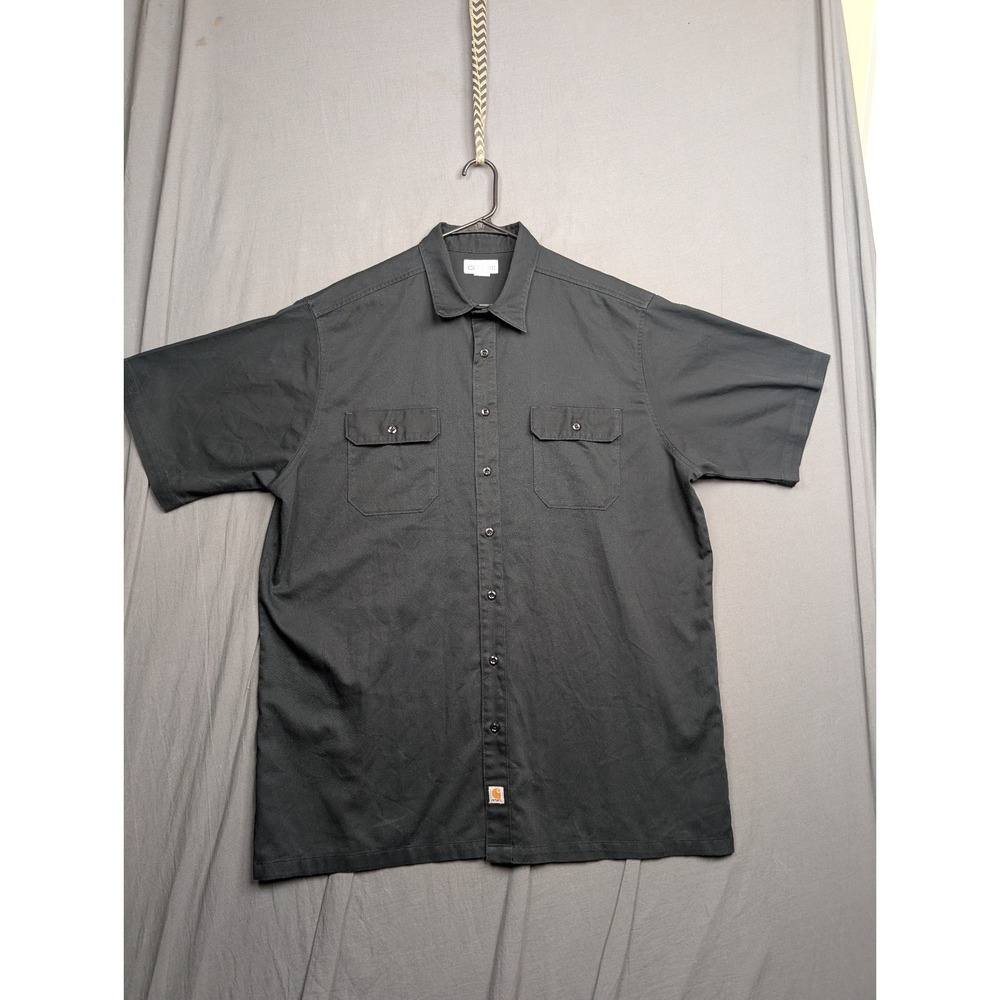 Carhartt Men's Loose Fit Midweight Black Short Sleeve Shirt Size 2XL Tall